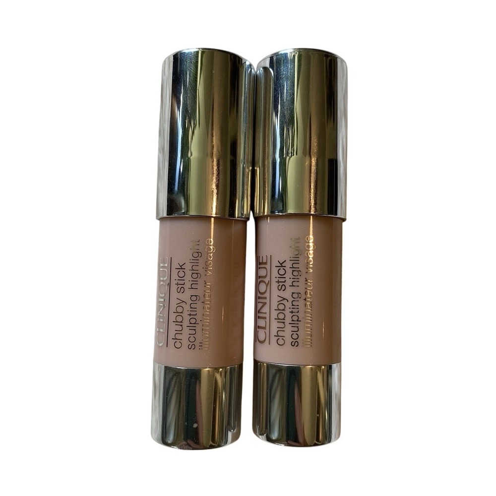 2 x Clinique Chubby Stick Sculpting Highlight 01 Hefty Highlight 0.12oz/3.6g NEW